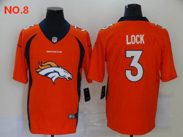 Men's Denver Broncos 3 Drew Lock Jersey NO.8 ;